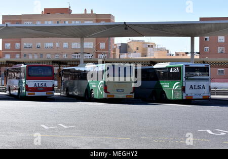 ALSA bus. Spanish transport company Stock Photo - Alamy
