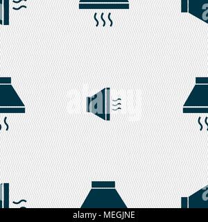 Kitchen hood icon sign. Seamless abstract background with geometric shapes. Vector illustration Stock Vector