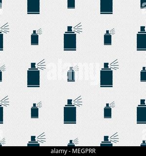 Graffiti spray can sign icon. Aerosol paint symbol. Seamless abstract background with geometric shapes. Vector illustration Stock Vector