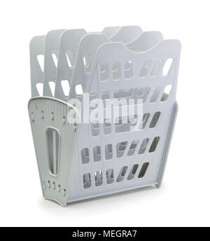 Tray for office papers isolated on white background Stock Photo