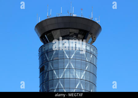 Dayton - Circa April 2018: The Air Traffic Control Tower at Dayton International Airport. Built in 2011, it stands 254 feet tall IV Stock Photo