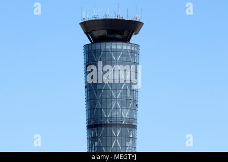 Dayton - Circa April 2018: The Air Traffic Control Tower at Dayton International Airport. Built in 2011, it stands 254 feet tall VI Stock Photo