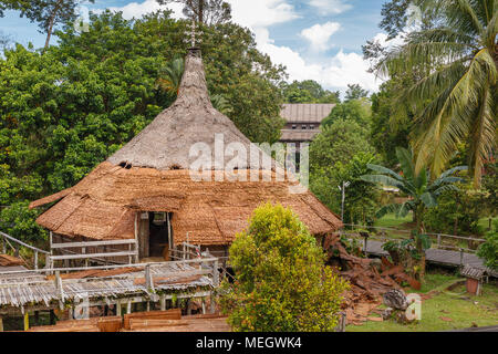 Malaysia Borneo Sarawak Cultural Village Bidayuh longhouse 