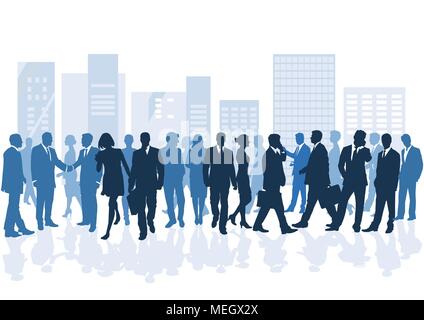 Group of people in the city Stock Vector