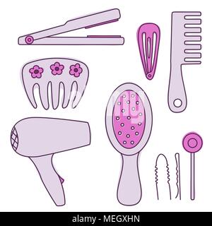 Tools for hairstyles. Stock Vector