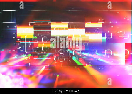 Test Screen Glitch Texture Stock Photo