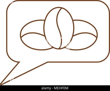 abstract delicious outline coffee symbol on a white background Stock Vector