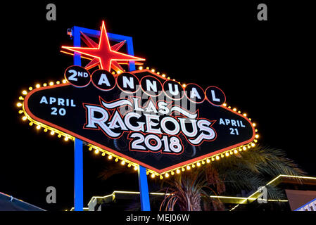 Las Vegas Nevada, USA. April 21, 2018  The second annual Las Rageous heavy metal music festival held at the Downtown Las Vegas Events Center. Credit: Ken Howard/Alamy Live News Stock Photo