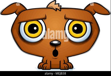 A cartoon illustration of a dog looking surprised. Stock Vector