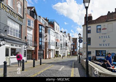 Bath Square in old historic area of Portsmouth harbour Hampshire England UK Stock Photo