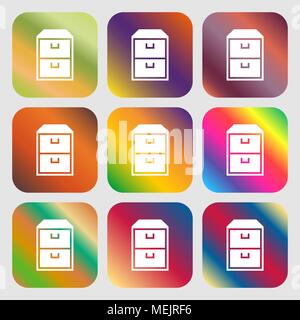 nightstand icon Stock Vector