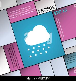 snowing  icon sign. Modern flat style for your design. Vector illustration Stock Vector