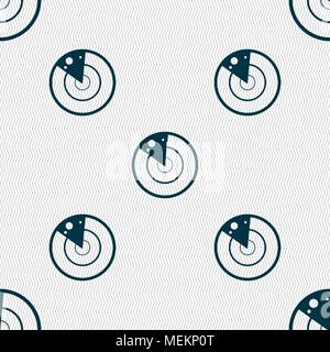 radar icon sign. Seamless abstract background with geometric shapes. Vector illustration Stock Vector