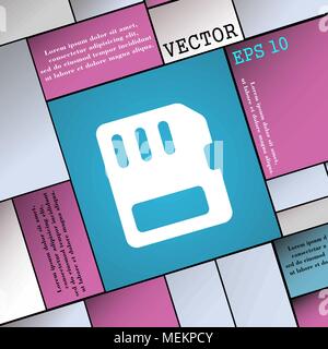 compact memory card  icon sign. Modern flat style for your design. Vector illustration Stock Vector