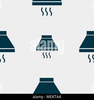 Kitchen hood icon sign. Seamless abstract background with geometric shapes. Vector illustration Stock Vector