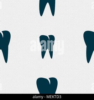 tooth icon. Seamless abstract background with geometric shapes. Vector ...