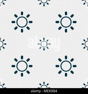 Brightness icon sign. Seamless abstract background with geometric ...