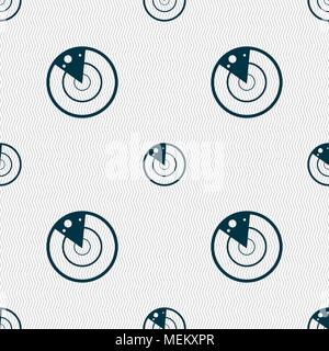 radar icon sign. Seamless abstract background with geometric shapes. Vector illustration Stock Vector