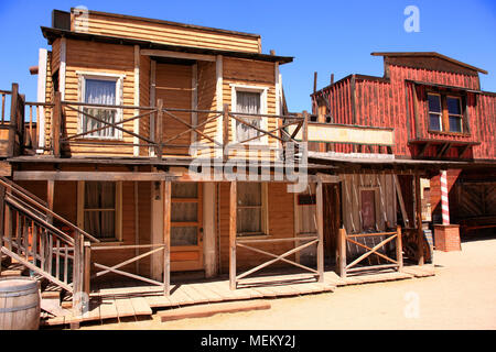 Cowboy Film set building at the Old Tucson Film Studios amusement park in Arizona Stock Photo