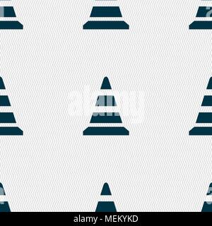 road cone icon. Seamless abstract background with geometric shapes ...