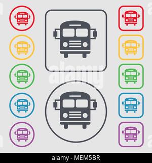 Vector transportation square frame with bus, car, boat, truck. Card ...