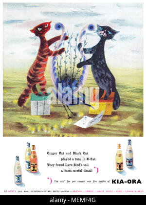 1949 British advertisement for Kia-Ora fruit drinks Stock Photo - Alamy
