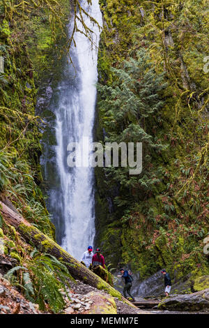 Little Niagara Falls, Goldstream Provincial Park, British Columbia, Canada. Stock Photo