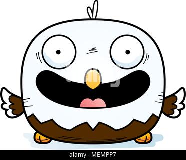 A cartoon illustration of a bald eagle smiling. Stock Vector