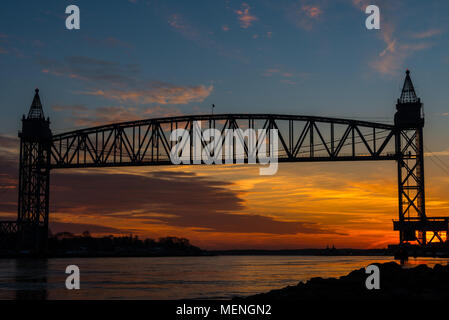 Sunset at the beach in New England Stock Photo