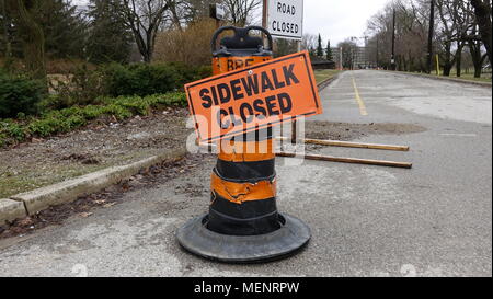 Various road signs, signage, etc. Indicates things you can and cannot do Stock Photo