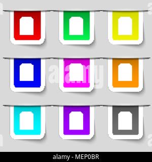 nightstand icon sign. Set of multicolored modern labels for your design. Vector illustration Stock Vector