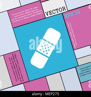Plaster icon sign. Modern flat style for your design. Vector illustration Stock Vector