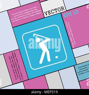 Golf icon sign. Modern flat style for your design. Vector illustration Stock Vector