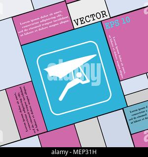 hang-gliding icon sign. Modern flat style for your design. Vector illustration Stock Vector