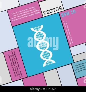 DNA icon sign. Modern flat style for your design. Vector illustration Stock Vector