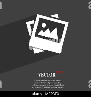 File JPG symbol Flat modern web design with long shadow and space for your text. Vector illustration Stock Vector