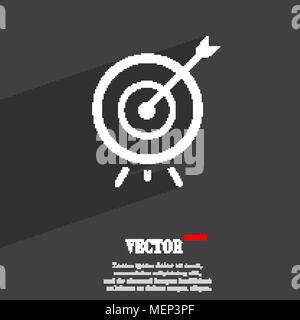 Target symbol Flat modern web design with long shadow and space for your text. Vector illustration Stock Vector