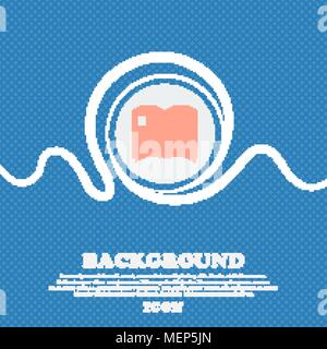 Newspaper icon sign. Blue and white abstract background flecked with space for text and your design. Vector illustration Stock Vector