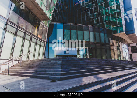 DUBLIN, IRELAND - April 21st, 2018: Facebook corporate office buildings in the renovated Docklands area of Dublin ciy centre Stock Photo