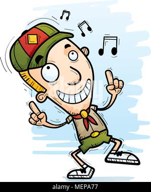 A cartoon illustration of a boy scout dancing Stock Vector Image & Art ...