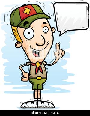 A happy cartoon boy scout with an idea Stock Vector Image & Art - Alamy