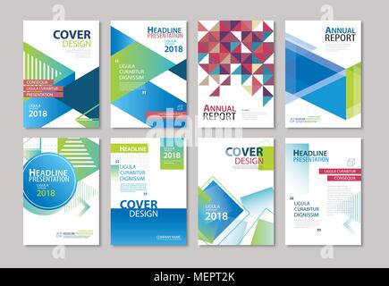 Set of blue cover brochure, flyer, annual report, design layout templates. Use for business magazine, presentation, portfolio, poster, corporate backg