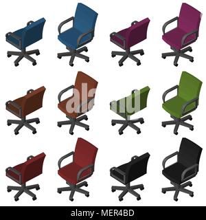 Isometric Office chairs Stock Vector
