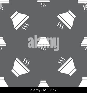 Kitchen hood icon sign. Seamless pattern on a gray background. Vector illustration Stock Vector