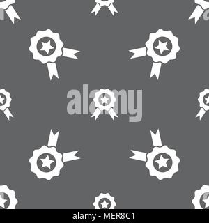 Award, Medal of Honor icon sign. Seamless pattern on a gray background. Vector illustration Stock Vector