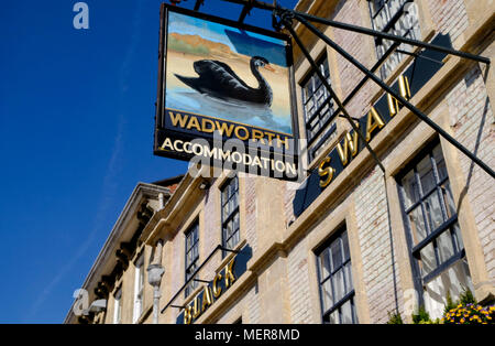 Around devizes, a wiltshire town england uk the Black Swan pub Stock Photo