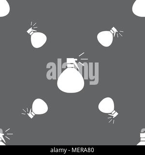 plastic spray of water icon sign. Seamless pattern on a gray background. Vector illustration Stock Vector