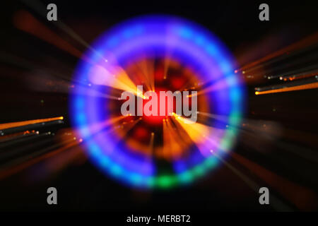 Abstract science fiction futuristic background . lens flare. concept image of space or time travel over bright lights Stock Photo