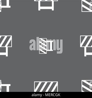 road barrier icon sign. Seamless abstract background with geometric ...