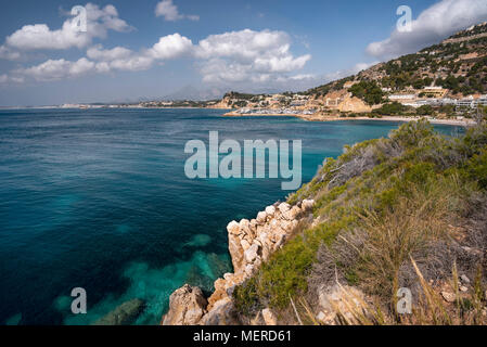 Between Altea and Calpe the Mascarat beach area with its turquoise water beaches,Altea,Costa Blanca,Alicante province,Spain Stock Photo